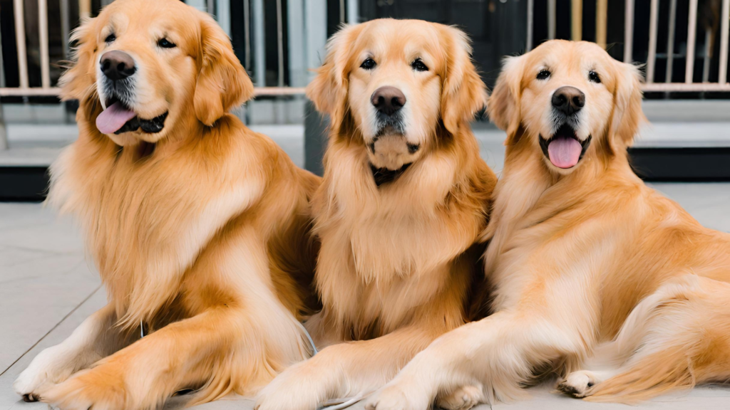 Retriever's Golden Glow Retrievers are famous for their luxurious double coats Image