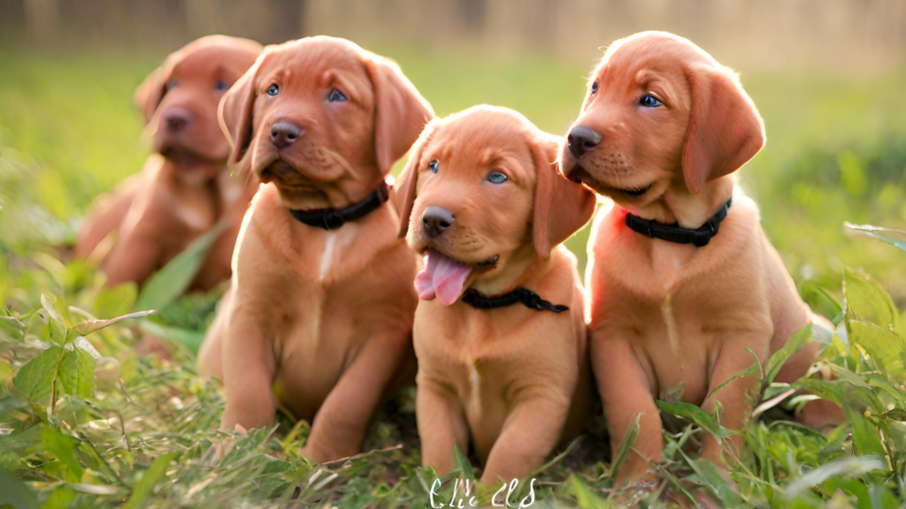 A Friendly and Loving Nature Red Lab Puppies Image