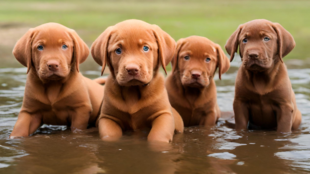 Excellent Water Red Lab Puppies Image