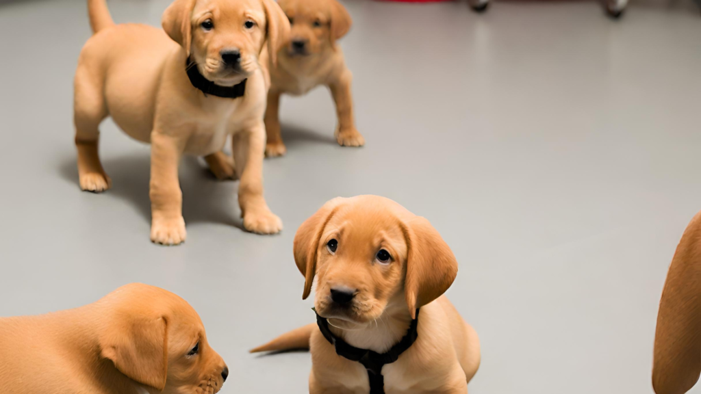 Intelligence and Trainability Red Lab Puppies Image
